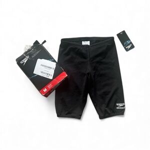 Speedo Swim Shorts Youth Size 24 M Black Solid Competitive Endurance